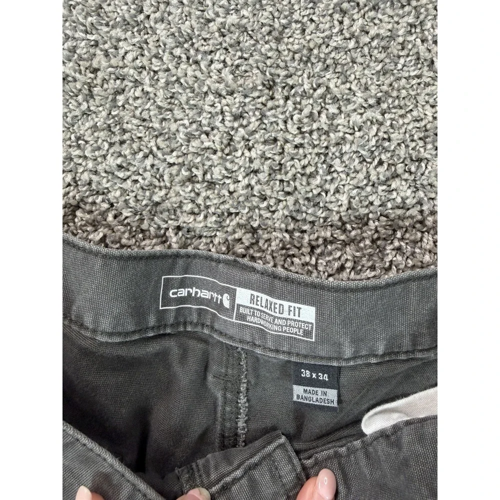 Carhartt Rugged Flex Relaxed Fit Pants Men's Size 38X30 Gray Workwear
